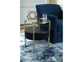 Nedman Black & Gold Accent Table w/ Speaker