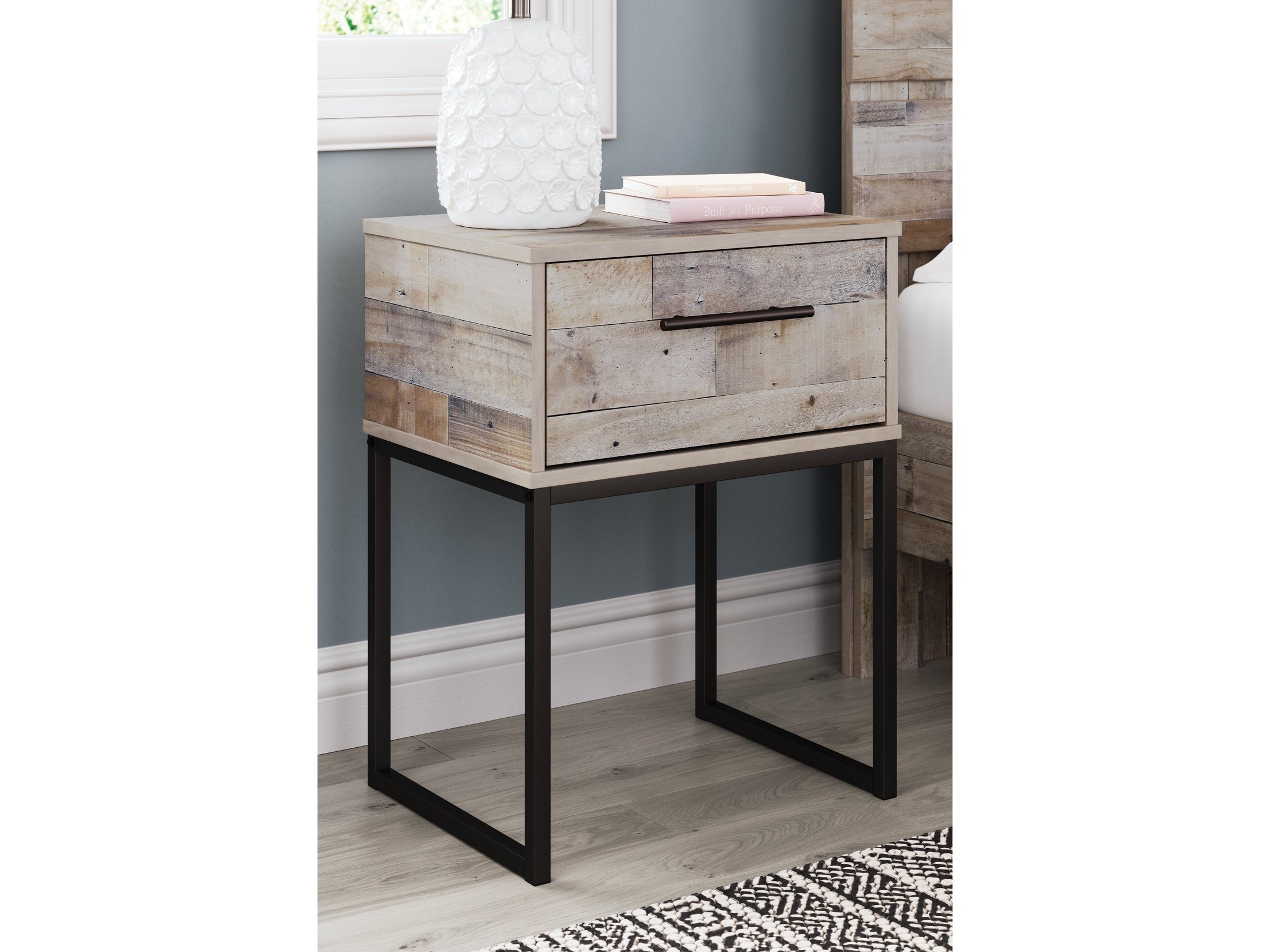 Neilsville Whitewash Nightstand