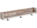 Neilsville Whitewash Wall Mounted Coat Rack with Shelf