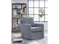 Nenana Next-Gen Nuvella Denim Swivel Glider Accent Chair