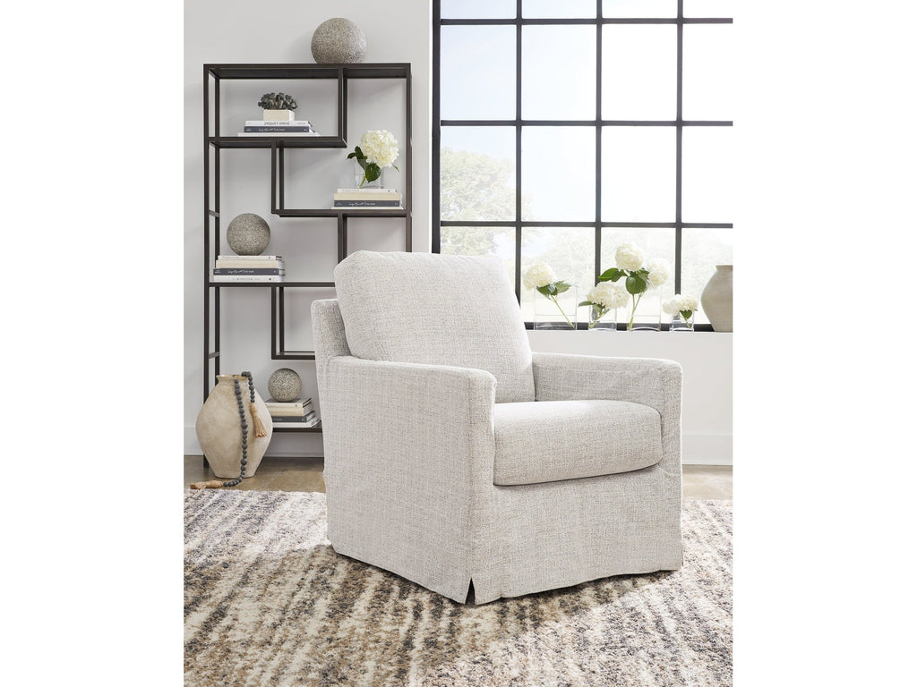 Nenana Next-Gen Nuvella Stone Swivel Glider Accent Chair