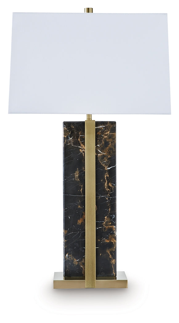 Neonish Black/Gold Table Lamp