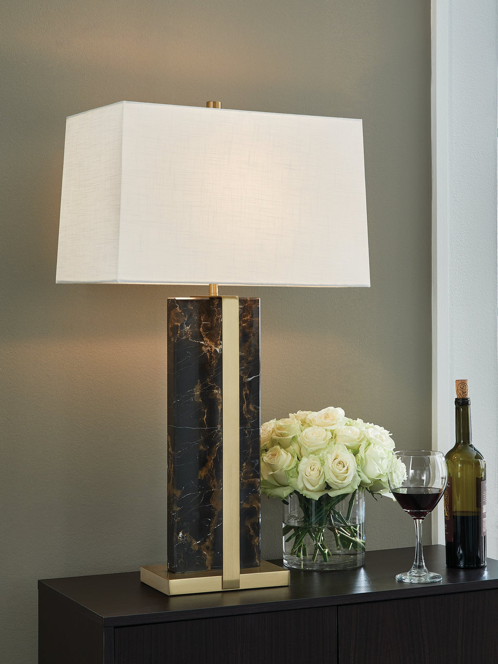 Neonish Black/Gold Table Lamp