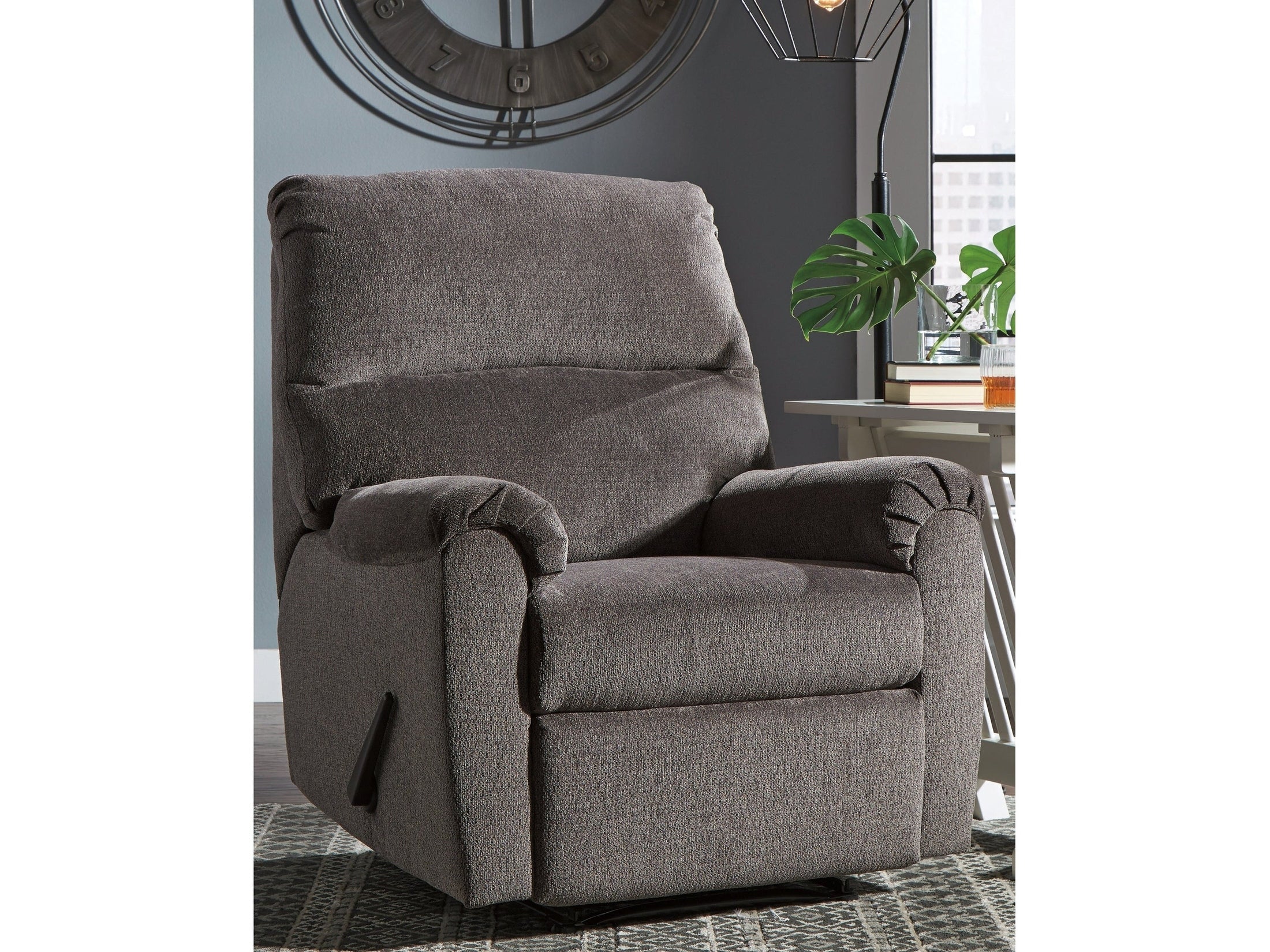 Nerviano Gray Manual Recliner