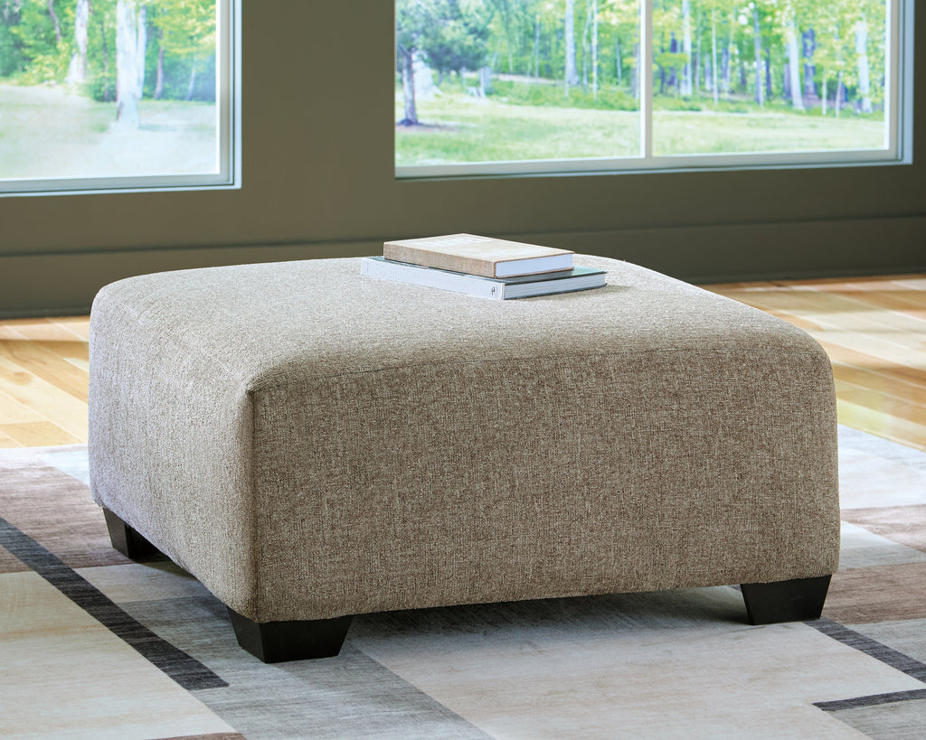 Newellen Hemp 3-Piece Sectional and Oversized Ottoman