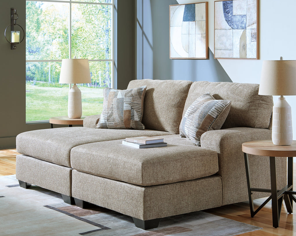 Newellen Hemp 3-Piece Sectional and Oversized Ottoman