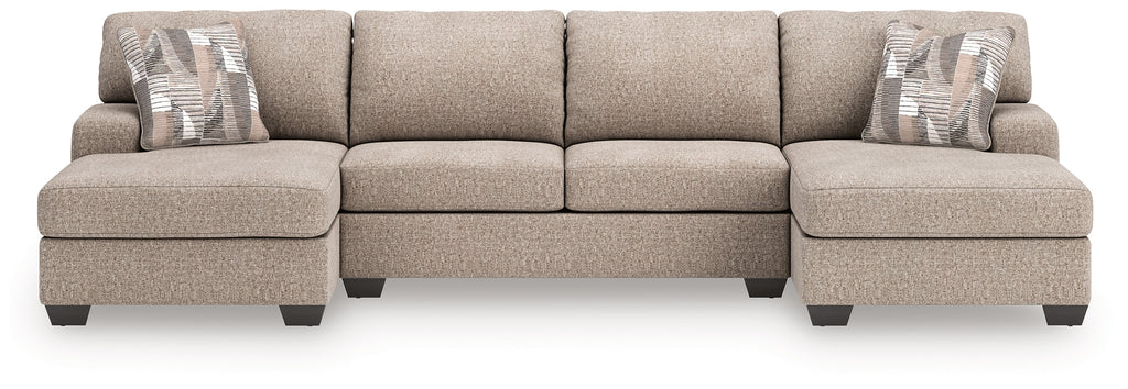 Newellen Hemp 3-Piece Sectional with Double Chaise