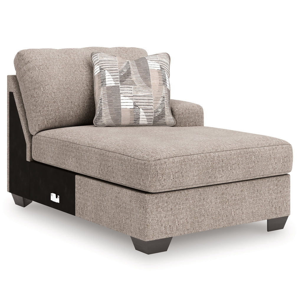 Newellen Hemp 3-Piece Sectional with Double Chaise