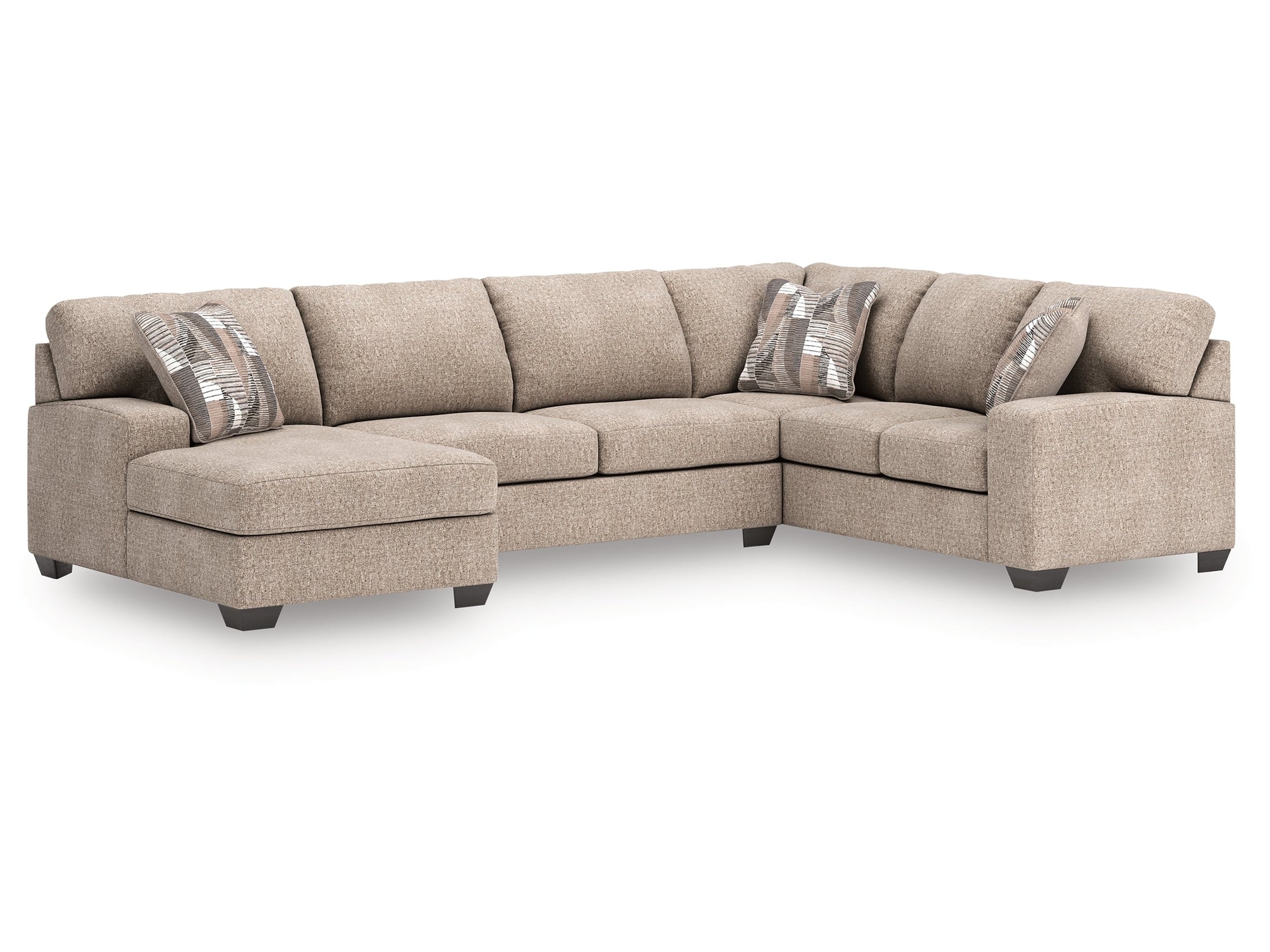 Newellen Hemp 3-Piece Sectional with Left Chaise