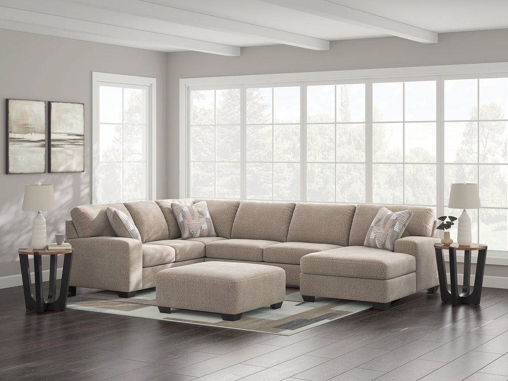 Newellen Hemp 3-Piece Sectional with Right Chaise