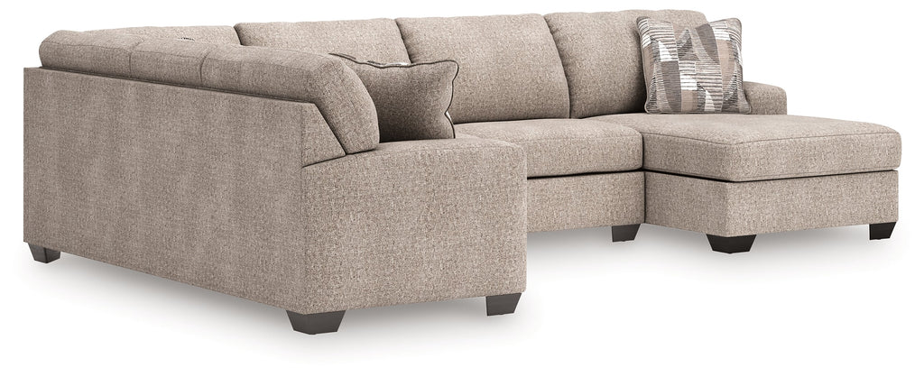 Newellen Hemp 3-Piece Sectional with Right Chaise
