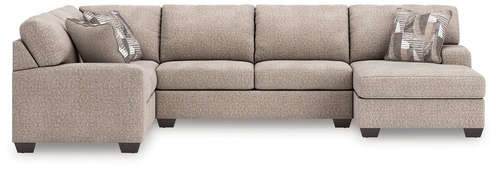 Newellen Hemp 3-Piece Sectional with Right Chaise