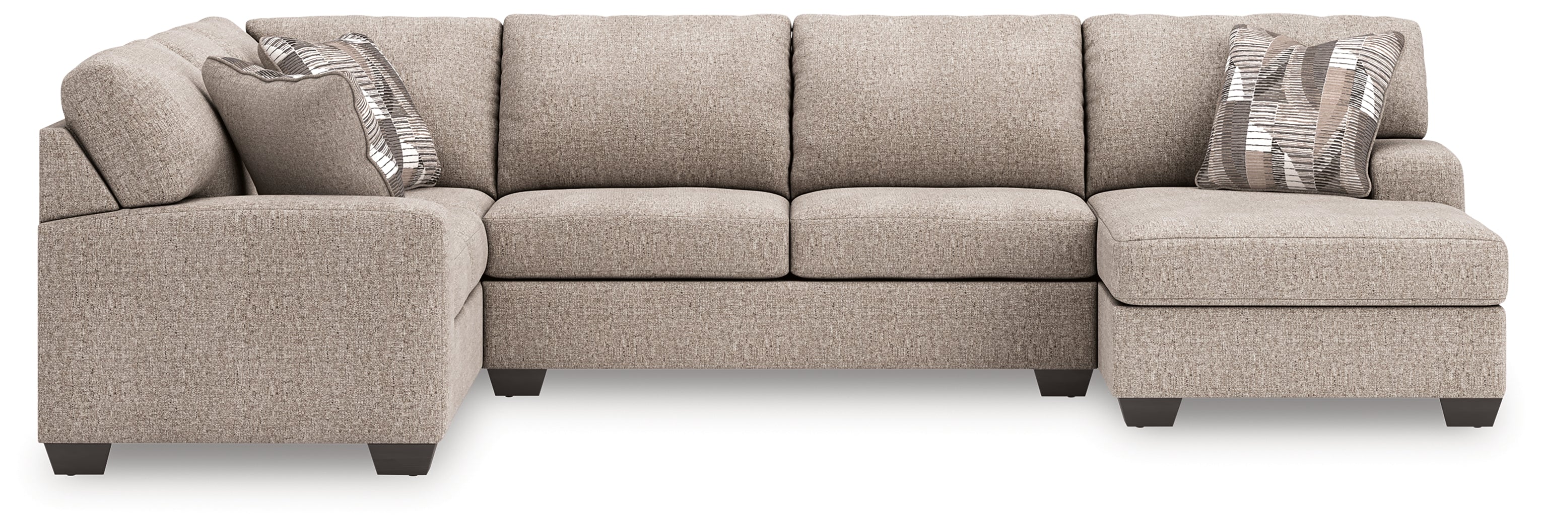 Newellen Hemp 3-Piece Sectional with Right Chaise