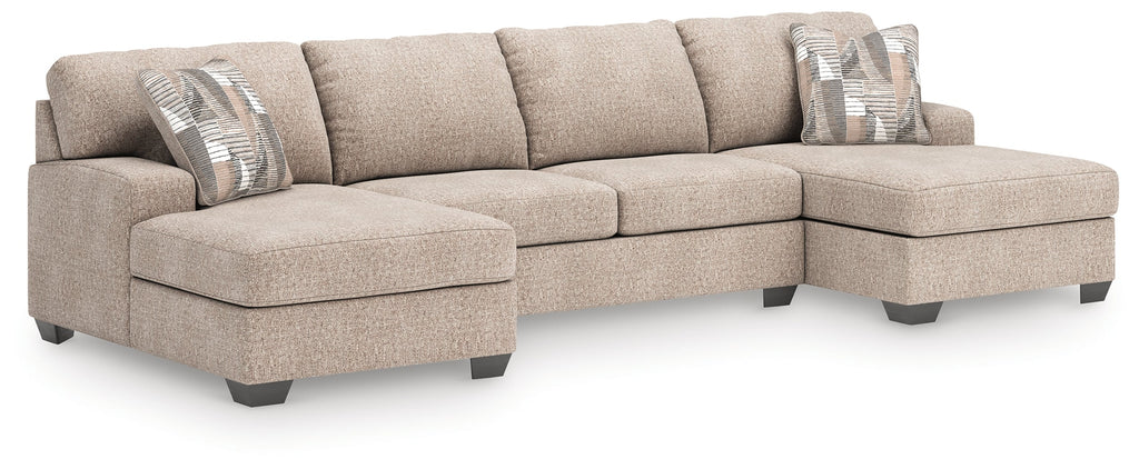Newellen Hemp 3-Piece Sleeper Sectional with Double Chaise