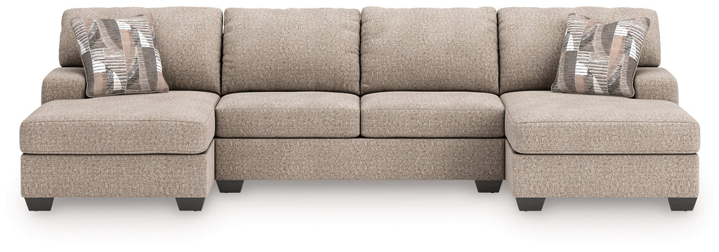 Newellen Hemp 3-Piece Sleeper Sectional with Double Chaise