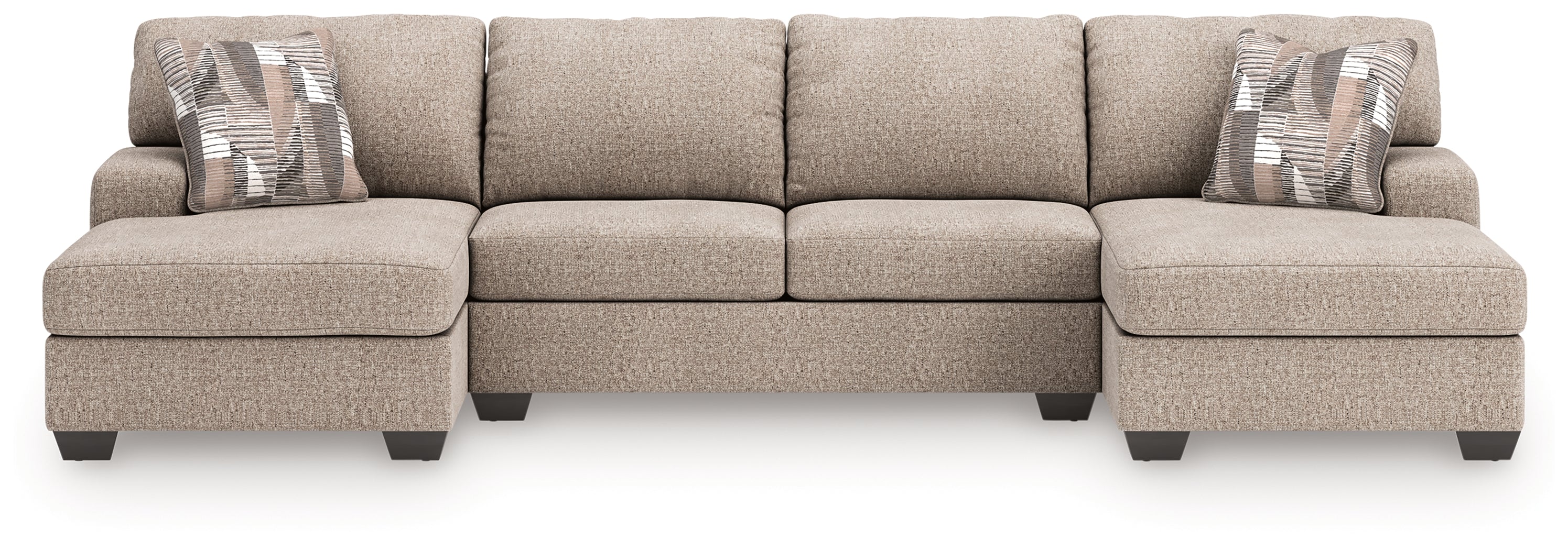 Newellen Hemp 3-Piece Sleeper Sectional with Double Chaise
