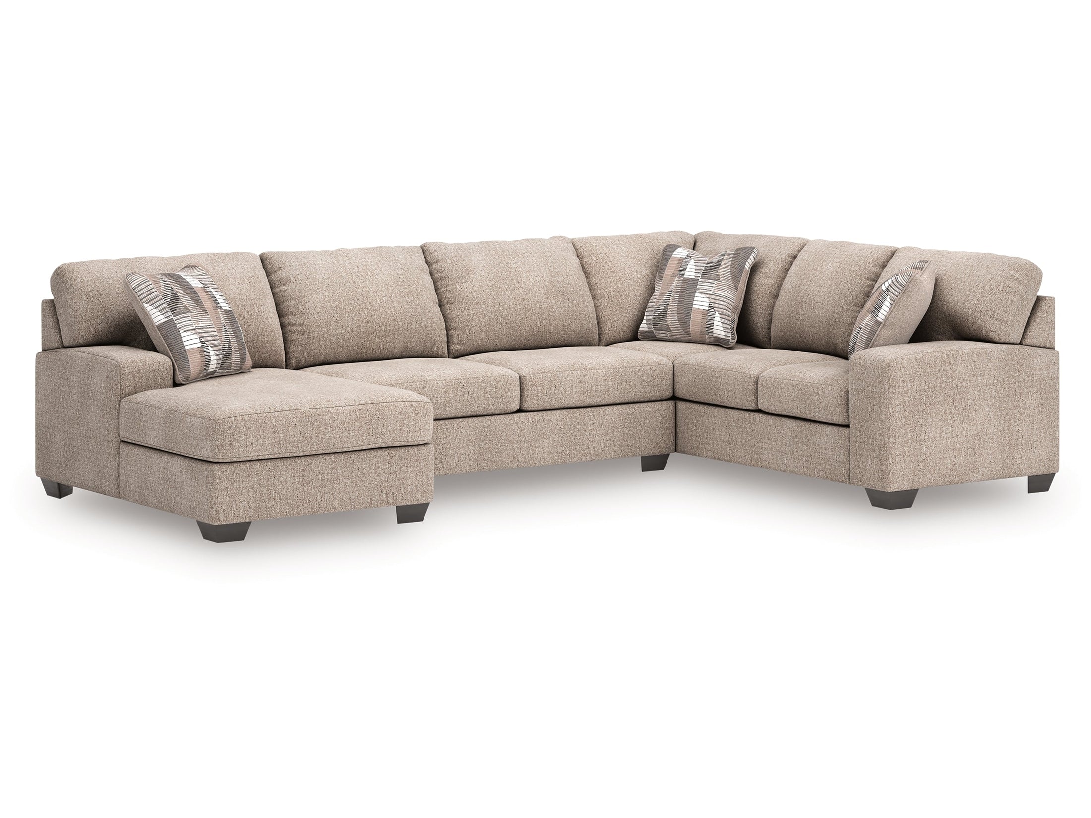 Newellen Hemp 3-Piece Sleeper Sectional with Left Chaise