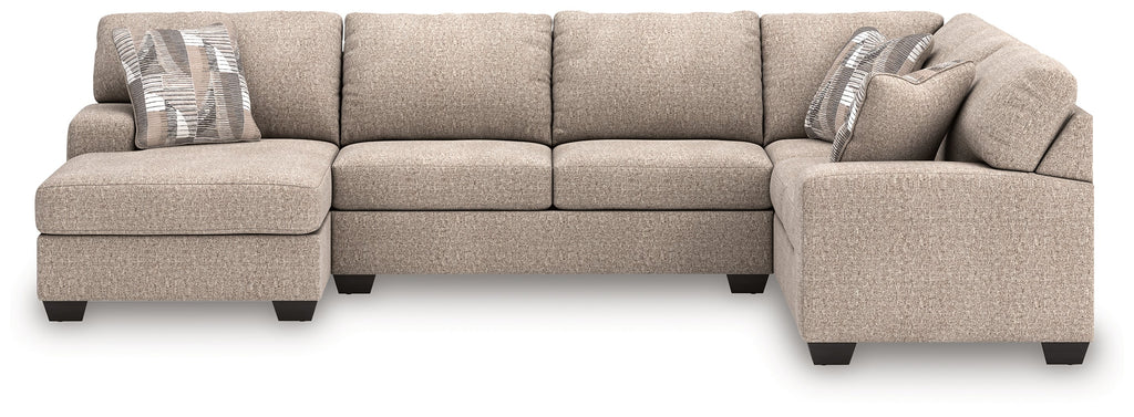 Newellen Hemp 3-Piece Sleeper Sectional with Left Chaise