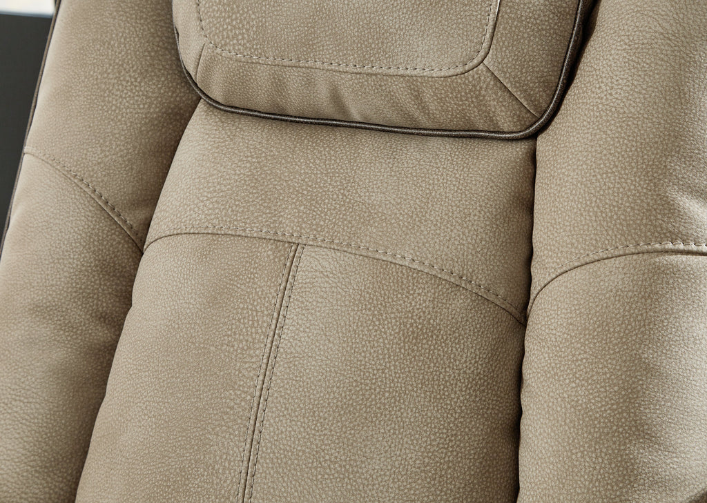 Next-Gen DuraPella Dual Tone Sand Power Reclining Sofa and Loveseat