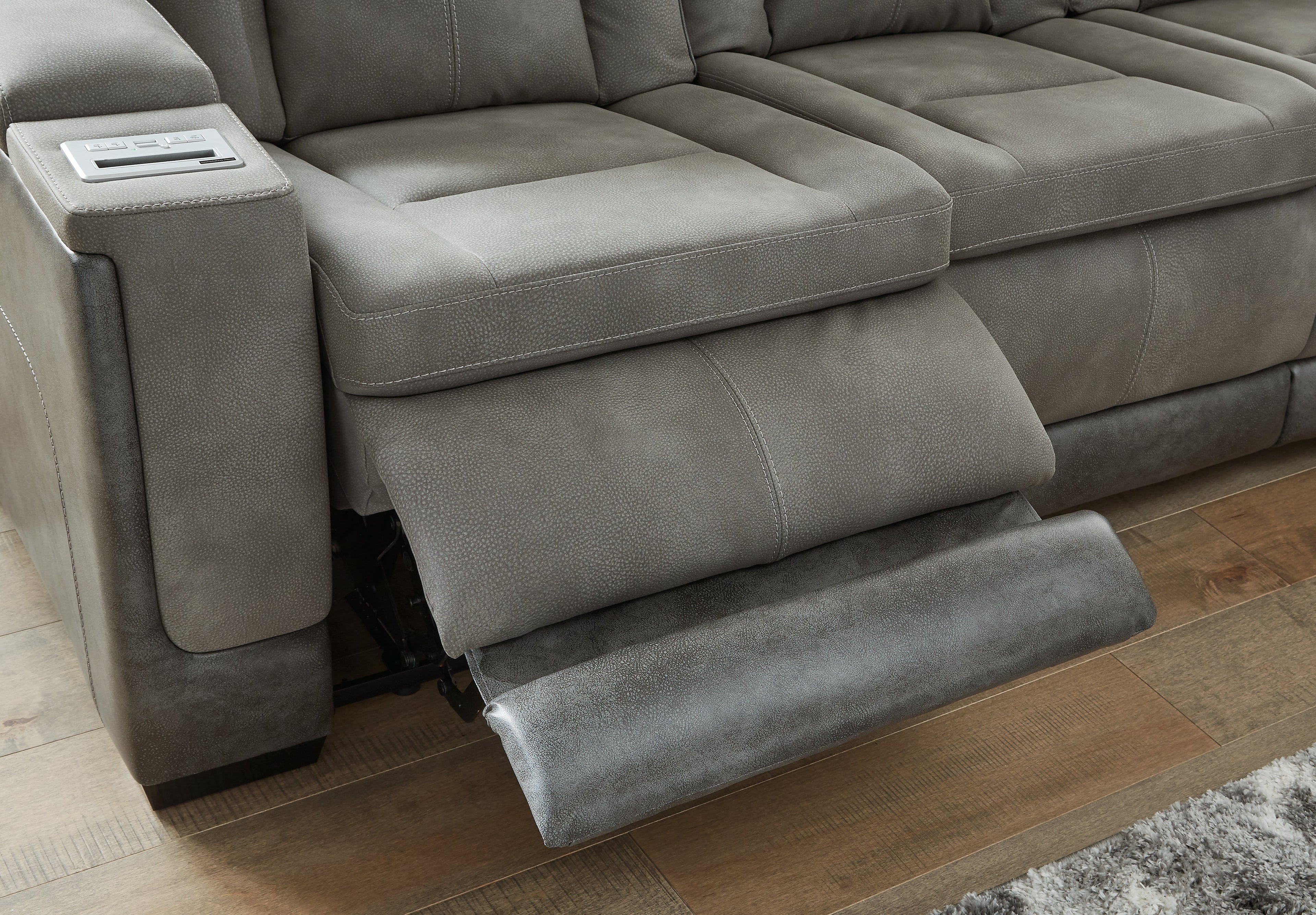 Next-Gen DuraPella Dual-Tone Slate Power Reclining Loveseat w/ Console