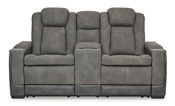 Next-Gen DuraPella Dual-Tone Slate Power Reclining Loveseat w/ Console