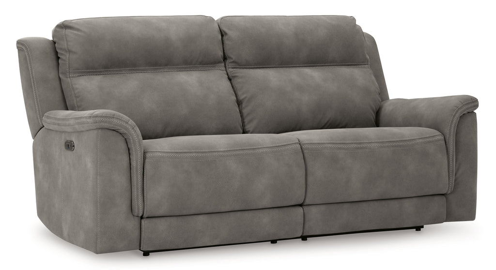 Next-Gen DuraPella Power Reclining Sofa, Loveseat and Recliner Pillow Arm, Gray