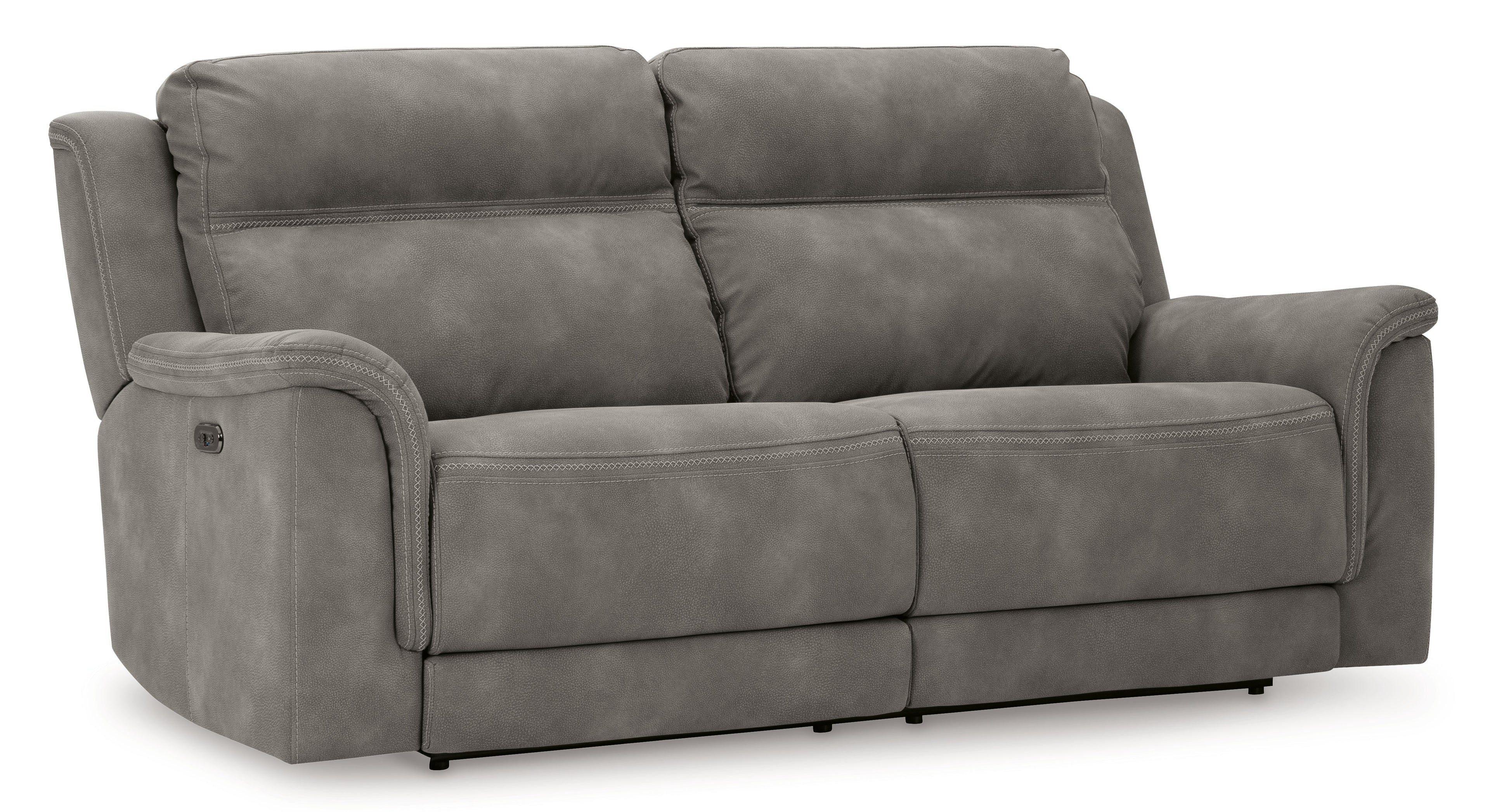 Next-Gen DuraPella Power Reclining Sofa, Loveseat and Recliner Pillow Arm, Gray