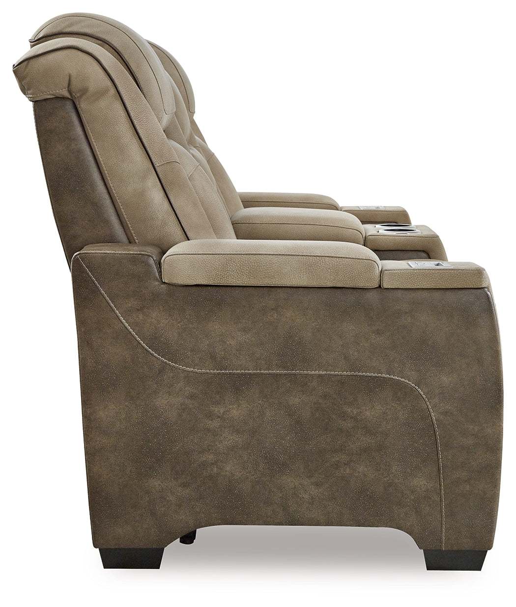 Next-Gen DuraPella Sand Power Reclining Loveseat w/ Console