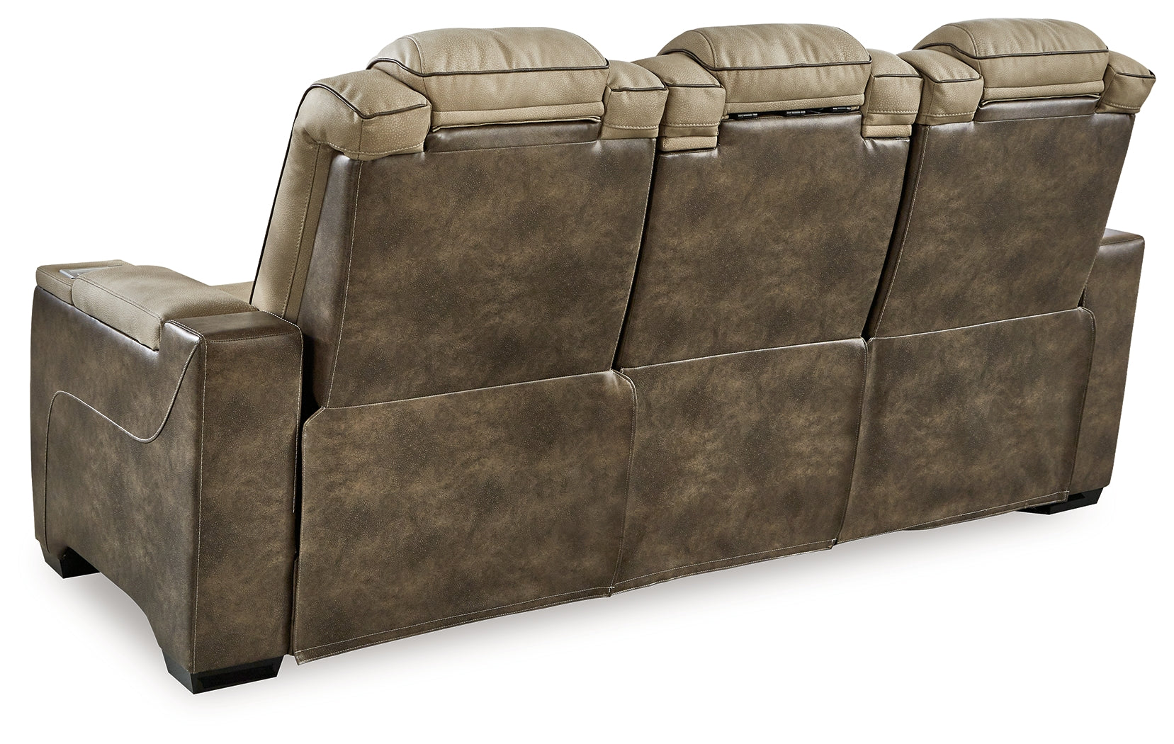 Next-Gen DuraPella Sand Power Reclining Sofa w/ Drop-Down Table