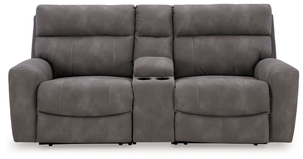 Next-Gen DuraPella 3 Pc Power Reclining Sectional Loveseat, Slate