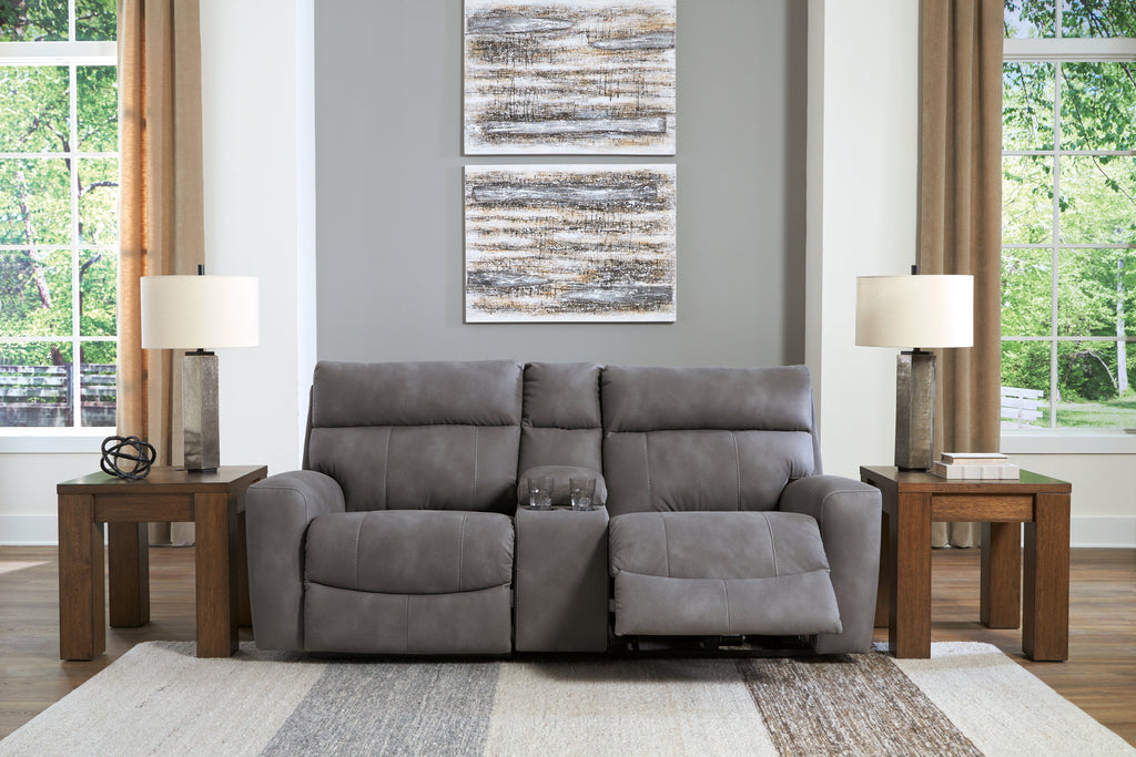 Next-Gen DuraPella 3 Pc Power Reclining Sectional Loveseat, Slate