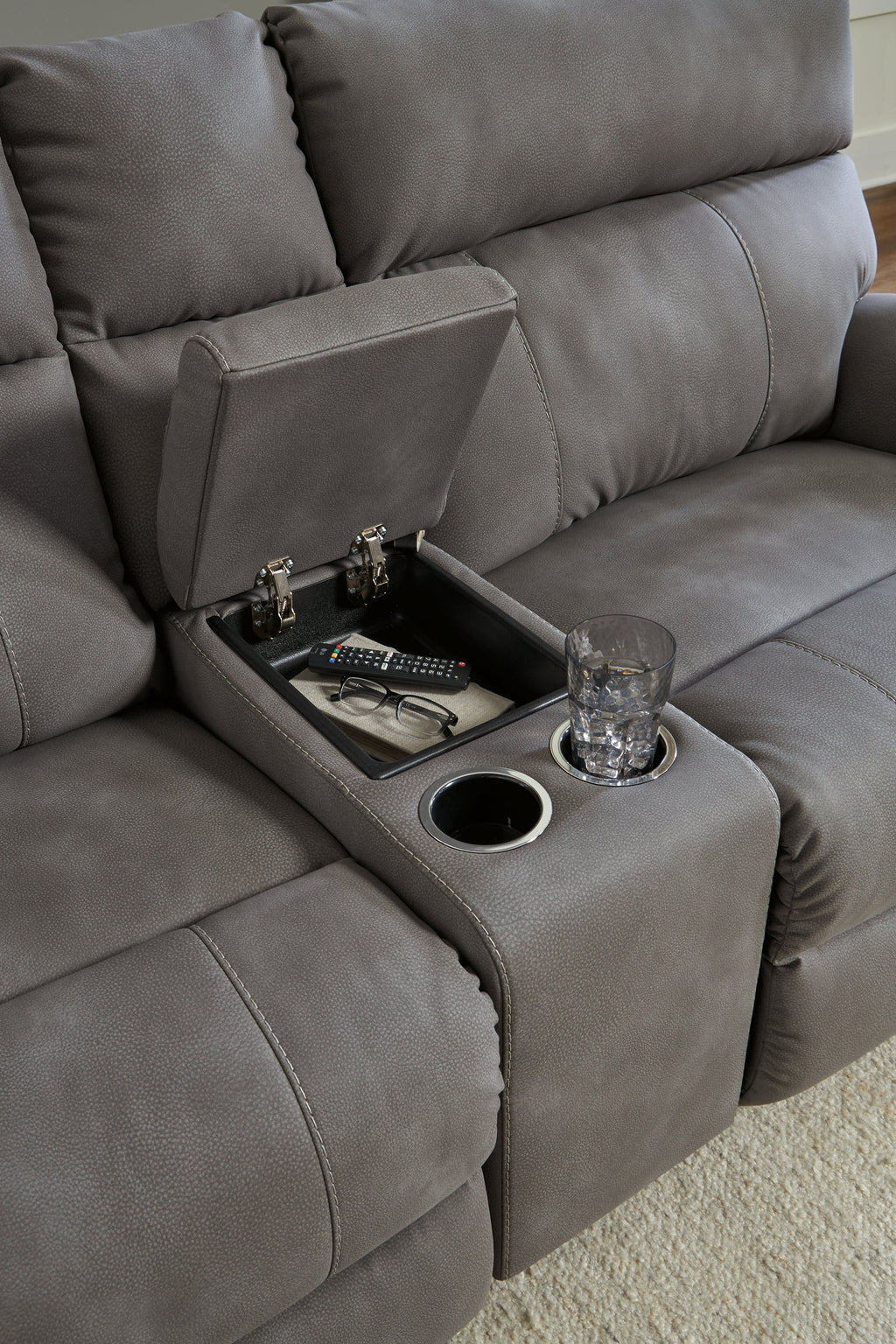 Next-Gen DuraPella 3 Pc Power Reclining Sectional Loveseat, Slate