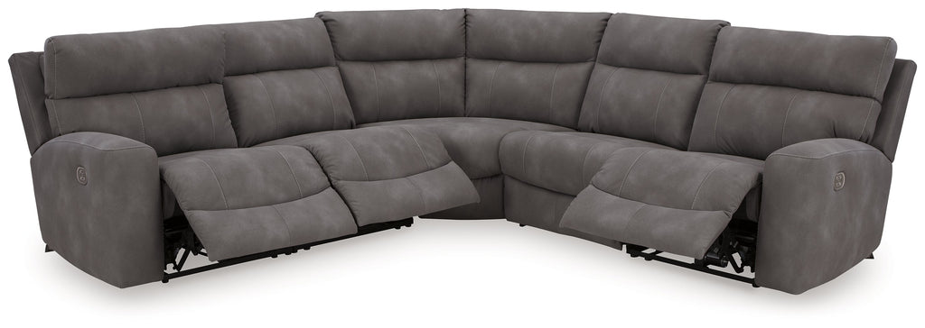Next-Gen DuraPella 5 Pc Power Reclining Sectional, Slate