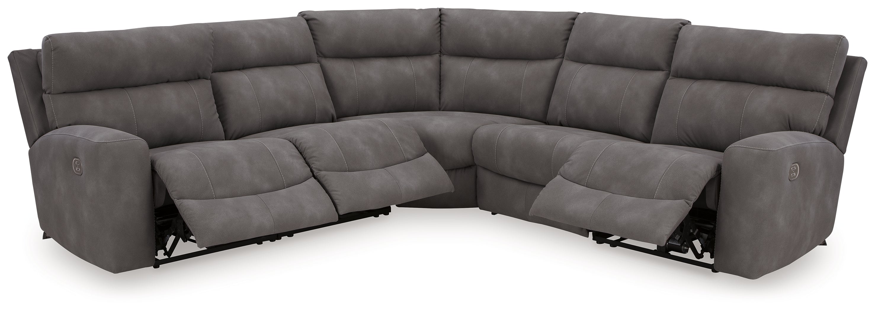 Next-Gen DuraPella 5 Pc Power Reclining Sectional, Slate