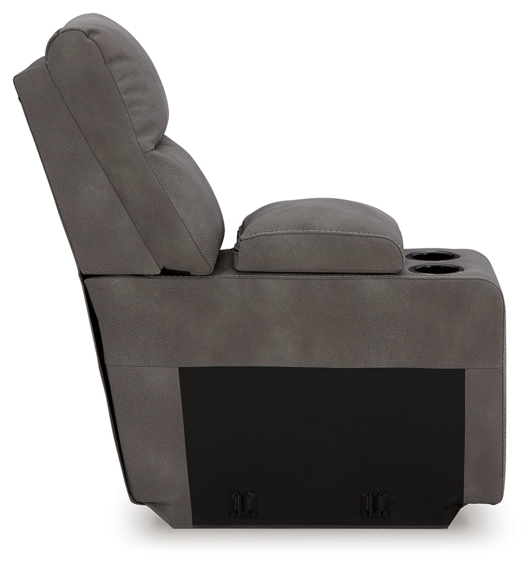 Next-Gen DuraPella Slate 5-Piece Power Reclining Sectional (console)