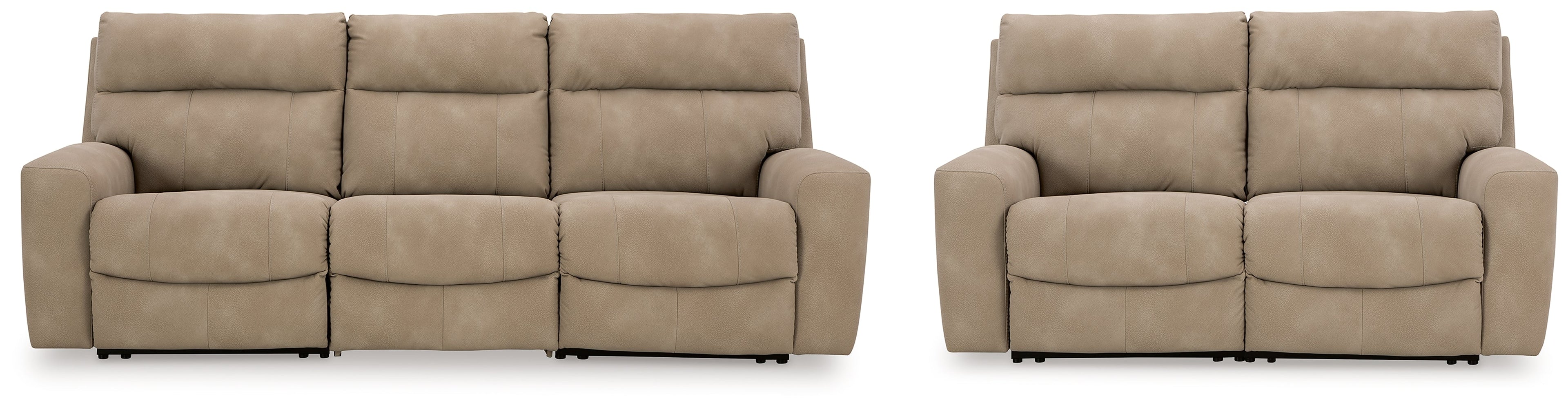 Next-Gen Durapella 3 Pc Sectional Sofa and 2 Pc Sectional Loveseat, Sand