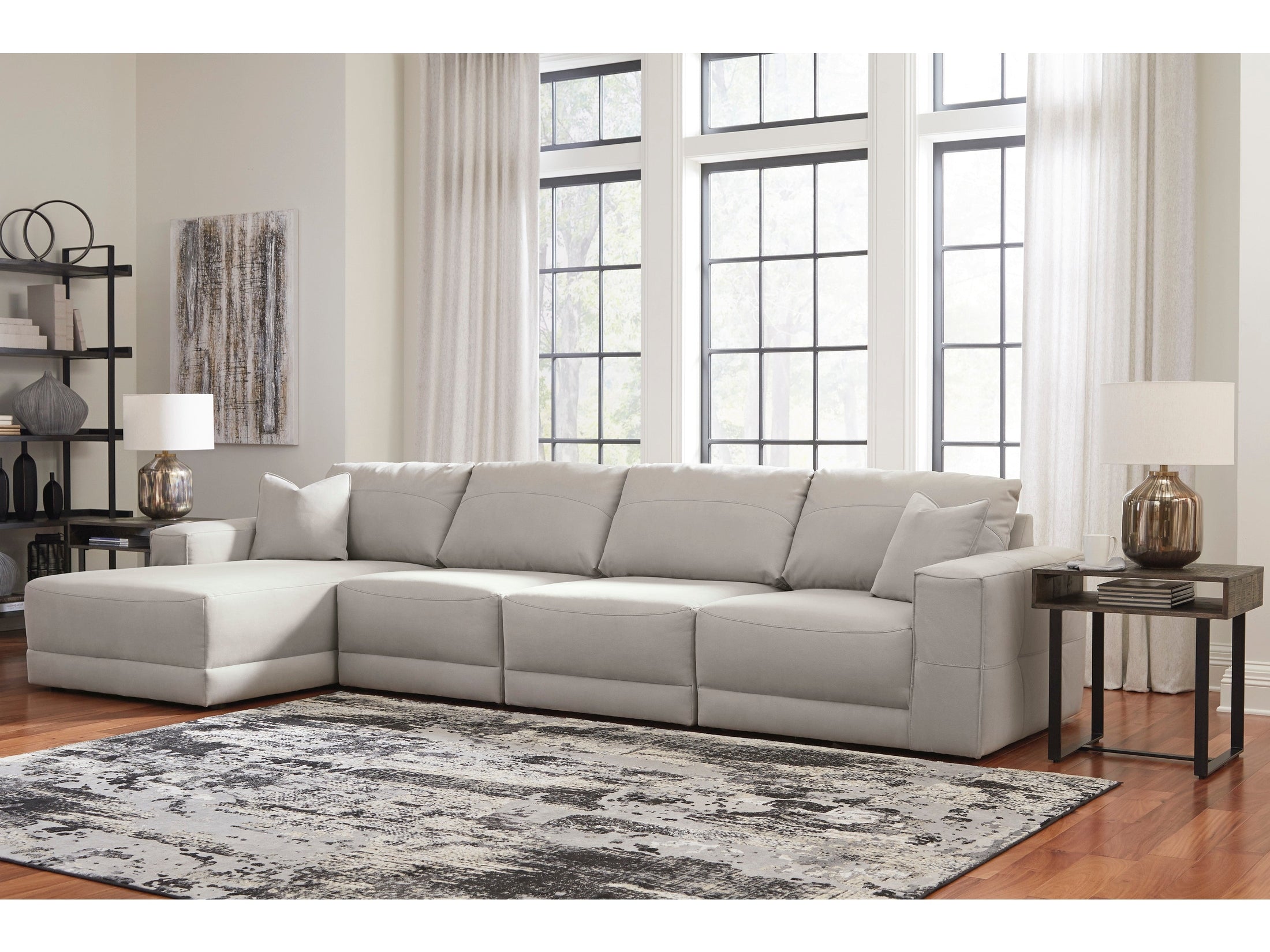 Next-Gen Gaucho Gray 4-Piece LAF Chaise Sectional