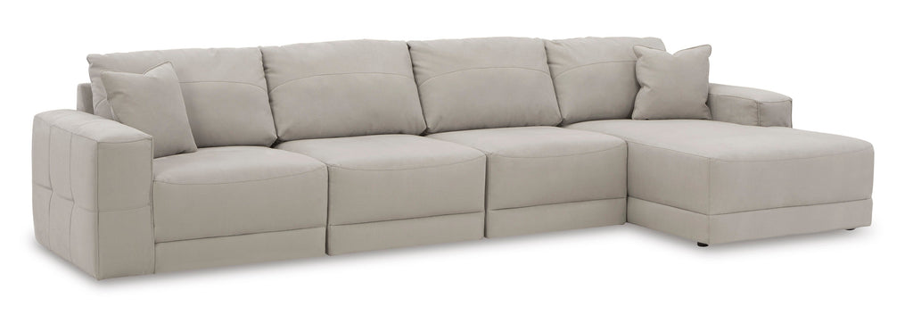 Next-Gen Gaucho Gray 4-Piece RAF Chaise Sectional