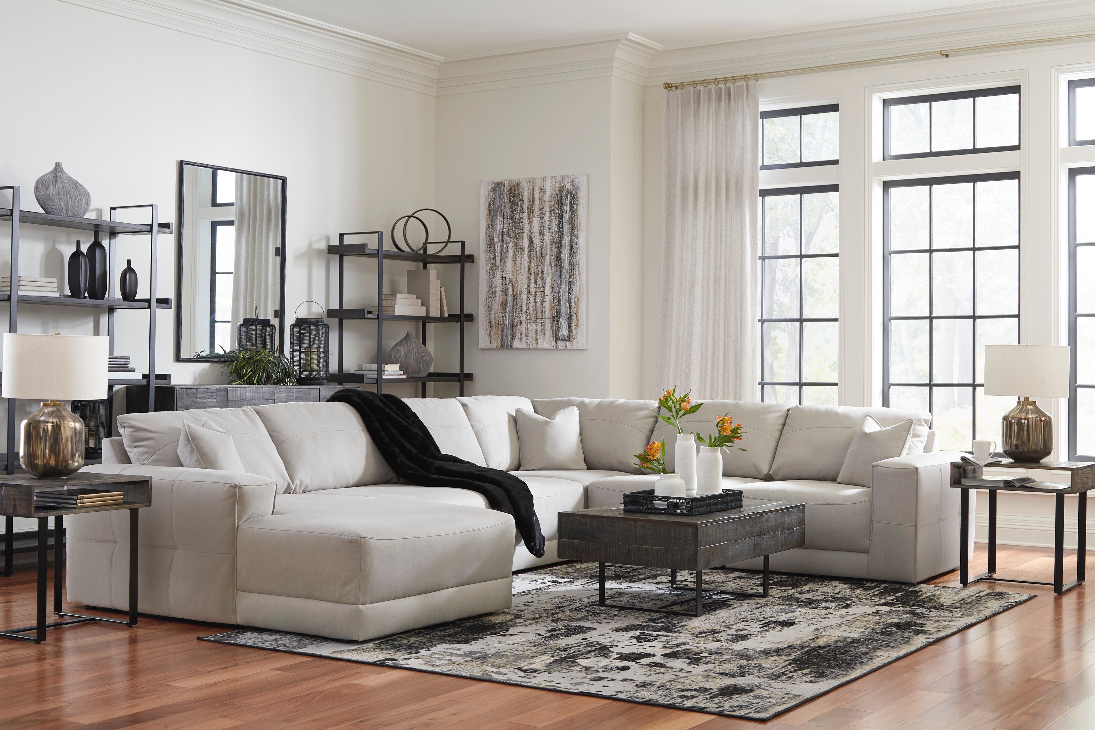 Next-Gen Gaucho Gray 6-Piece LAF Chaise Sectional
