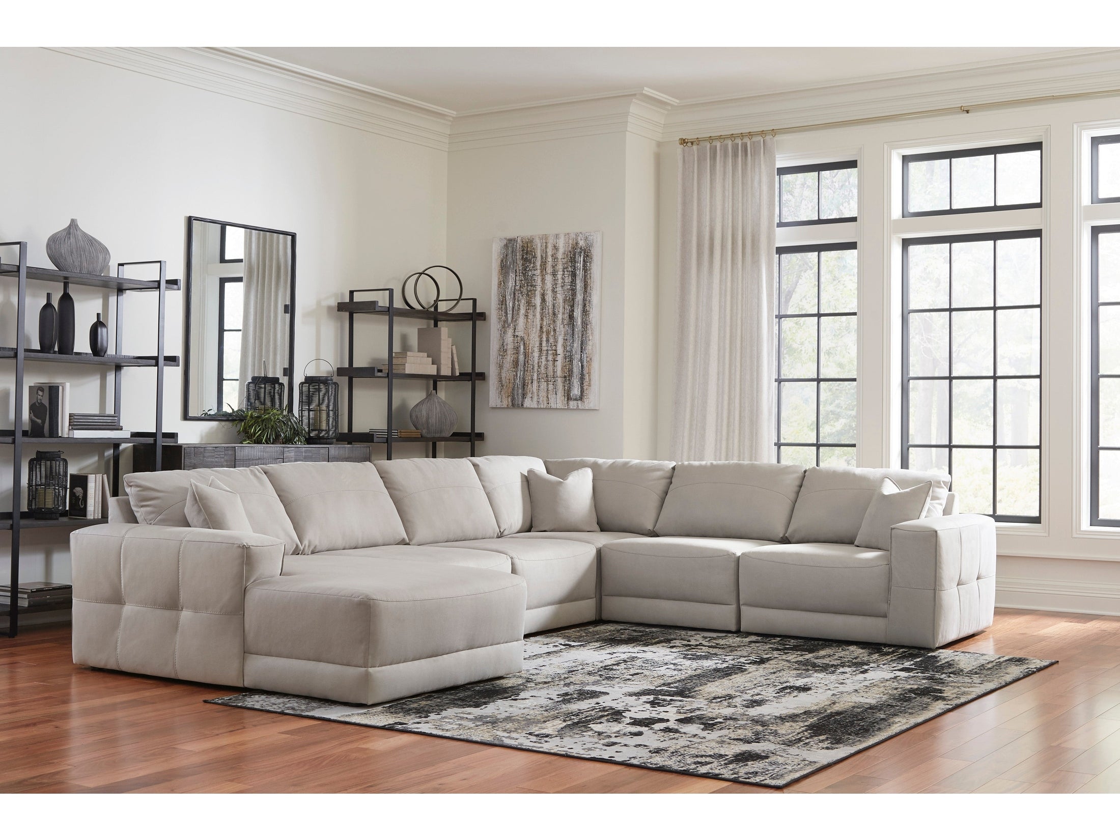 Next-Gen Gaucho Gray 6-Piece LAF Chaise Sectional
