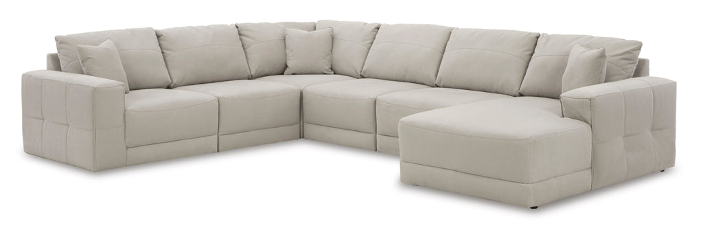 Next-Gen Gaucho Gray 6-Piece RAF Chaise Sectional