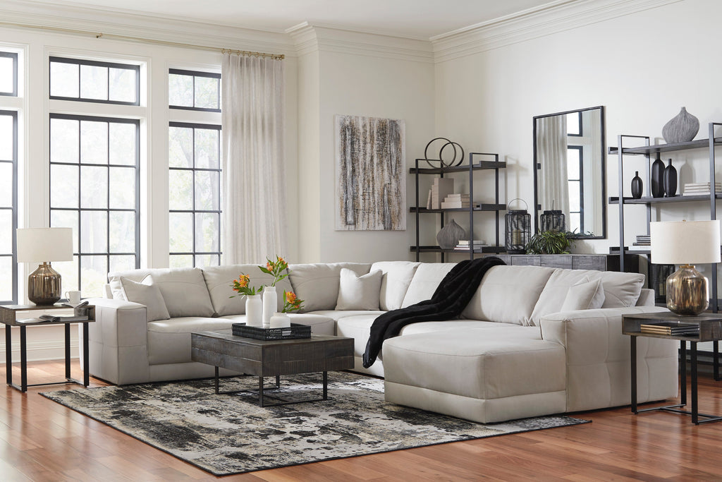 Next-Gen Gaucho Gray 6-Piece RAF Chaise Sectional