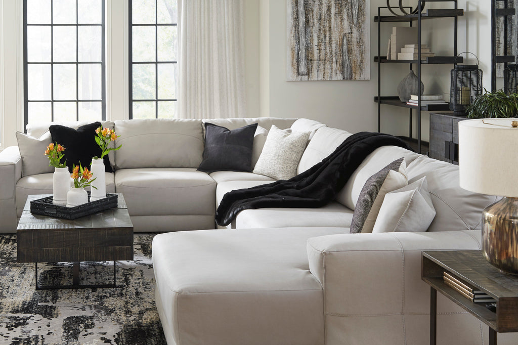 Next-Gen Gaucho Gray 6-Piece RAF Chaise Sectional