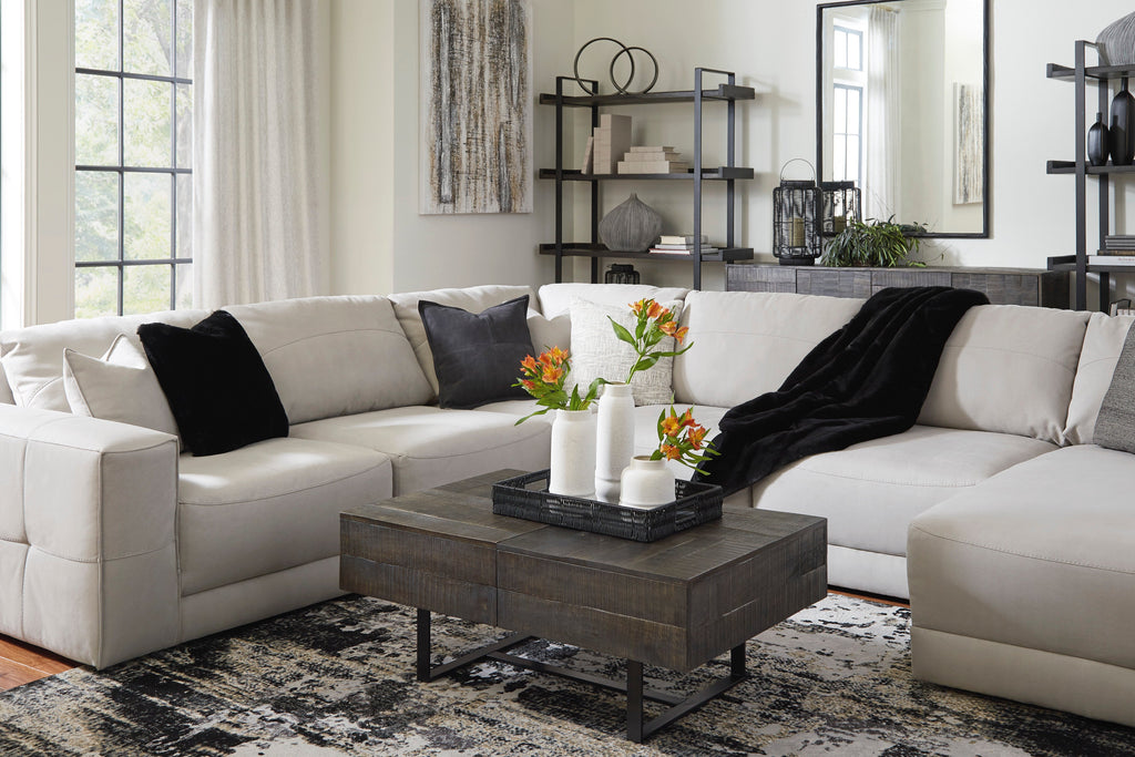 Next-Gen Gaucho Gray 6-Piece RAF Chaise Sectional