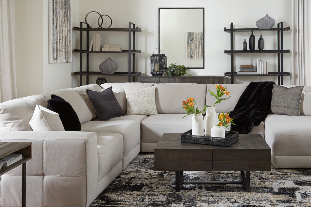 Next-Gen Gaucho Gray 6-Piece RAF Chaise Sectional
