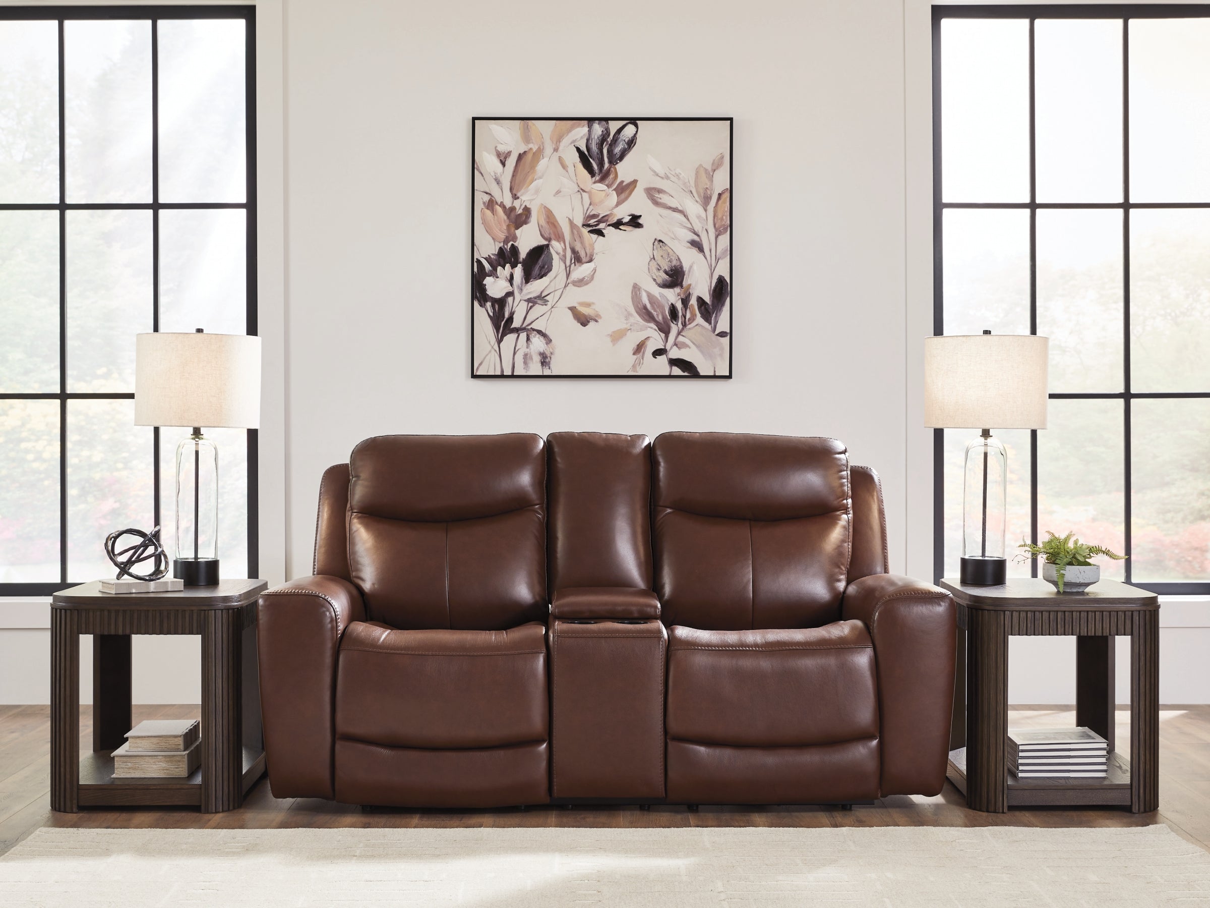 Next Move Mahogany PWR REC Loveseat/CON/ADJ HDRST