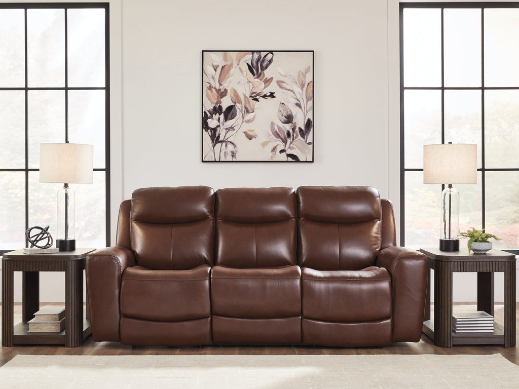 Next Move Mahogany PWR REC Sofa with ADJ Headrest