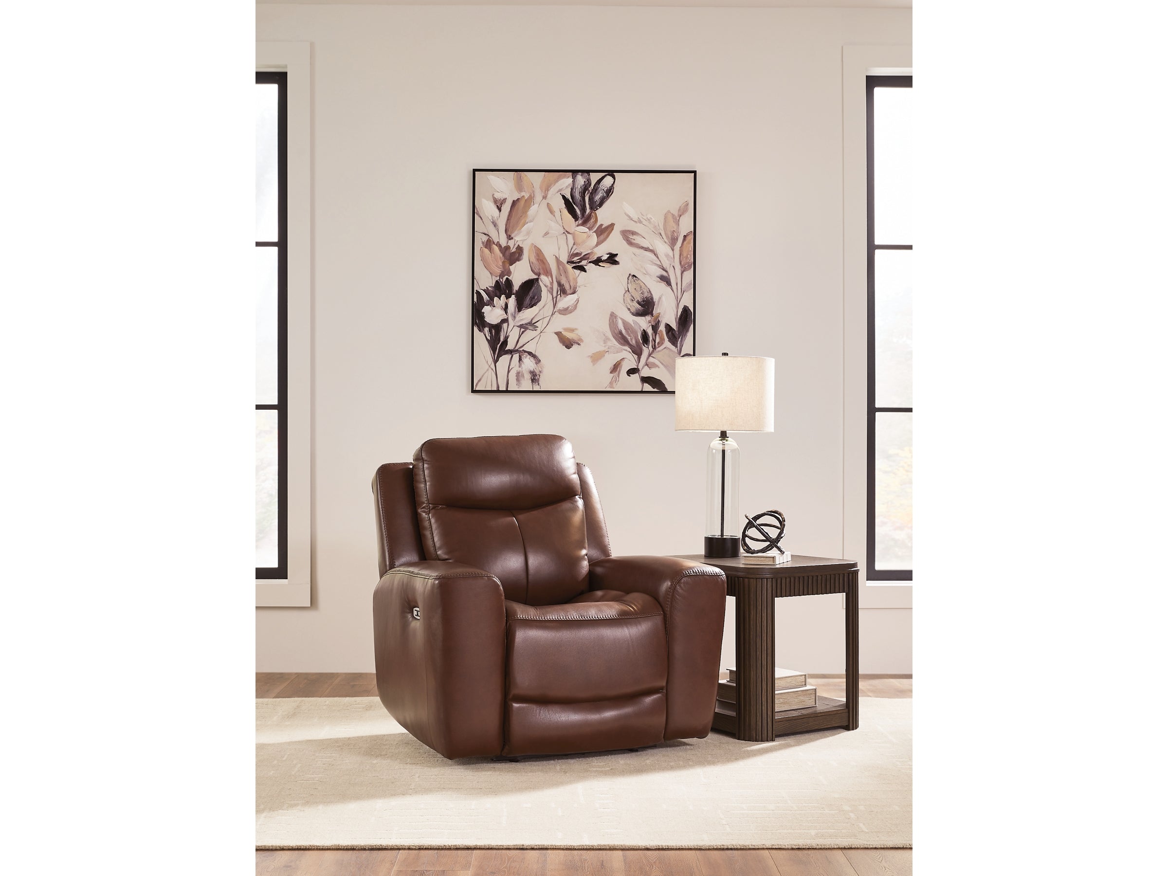 Momentum Moves Mahogany PWR Recliner/ADJ Headrest