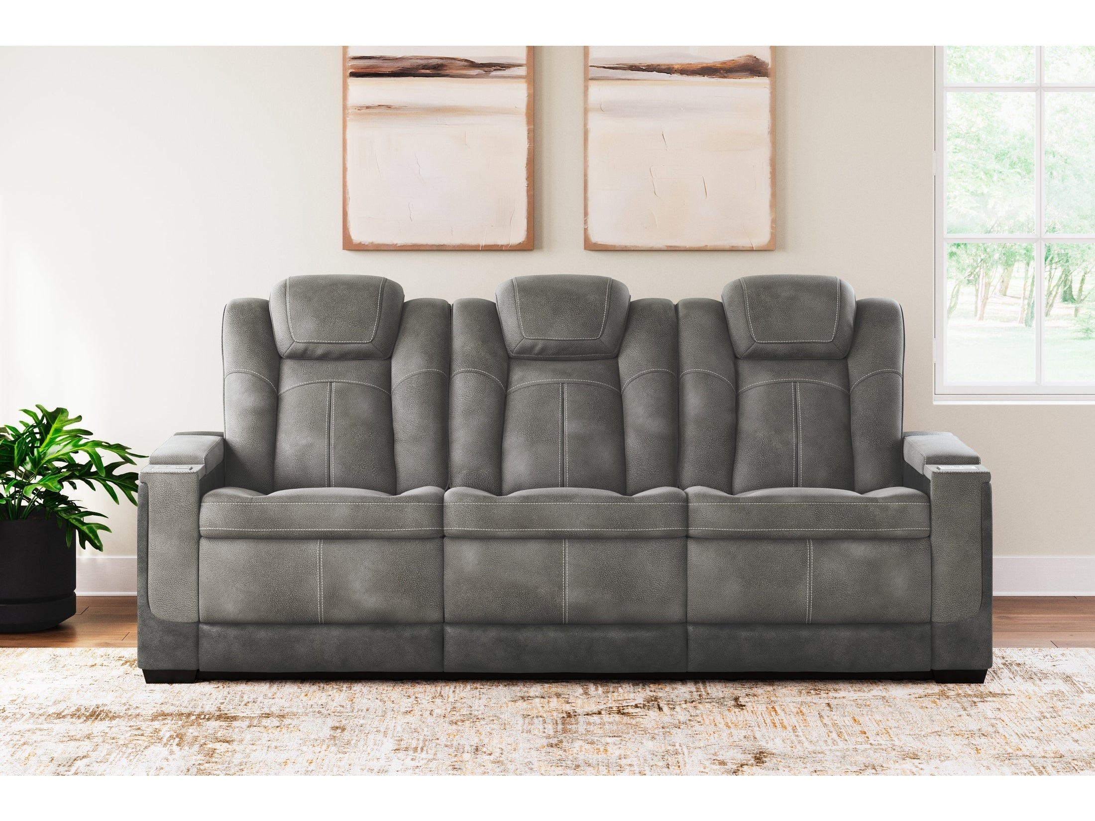 NextGen DuraPella Dual Tone Slate Power Reclining Sofa