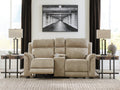 NextGen DuraPella Sand Power Reclining Loveseat w/ Console